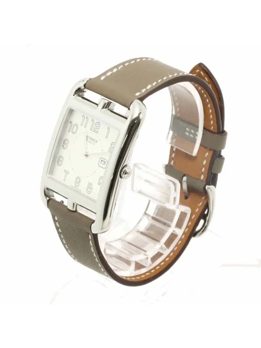 Hermes Cape Cod Cc2 710 Boys Watch Date Silver Quartz